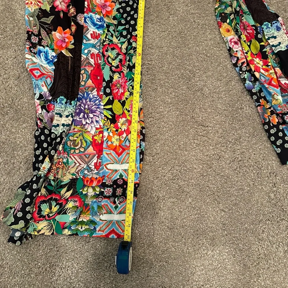 Johnny Was Multicolor Floral Patchwork Pants - Picture 8 of 14